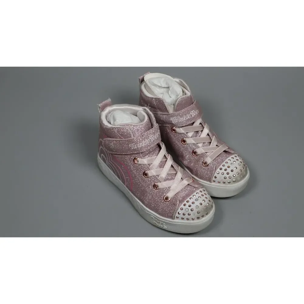 Skechers Twinkle Toes Girls Heart Steps Sneakers Rose Gold Size 12.5 Little Kid